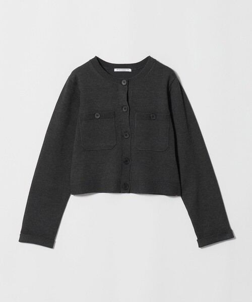BEAUTY&YOUTH UNITED ARROWS(ビューティーアンドユースユナイテッドアローズ)の「ポケット ショートカーディガン ウォッシャブル(カーディガン/ボレロ・レディース・レッド/ダークグレー/ダークブラウン・FREE)」の2枚目の写真