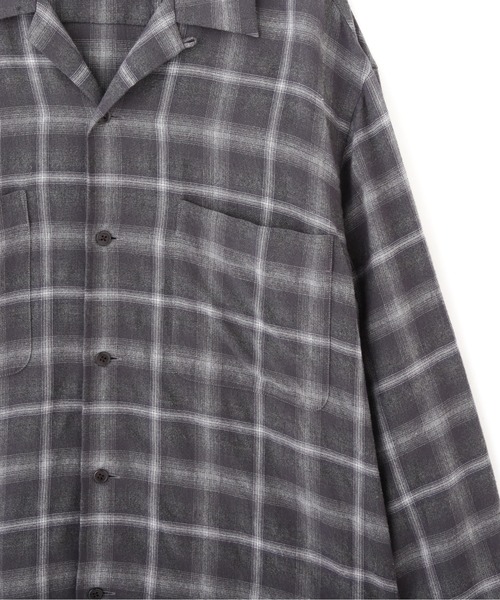 YLEVE(イレーヴ)の「YLEVE / BRUSHED RAYON CHECK OPEN/COLLAR SHIRT(シャツ/ブラウス・レディース・グレー系その他・1/0)」の5枚目の写真
