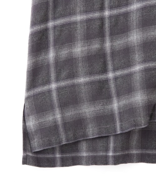 YLEVE(イレーヴ)の「YLEVE / BRUSHED RAYON CHECK OPEN/COLLAR SHIRT(シャツ/ブラウス・レディース・グレー系その他・1/0)」の7枚目の写真