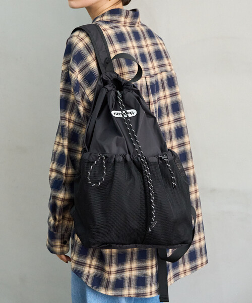 FREAK'S STORE(フリークスストア)の「限定展開 OUTDOOR PRODUCTS/アウトドアプロダクツ メッシュ アウト ポケット リュックサック(バックパック/リュック・レディース・グレー/ベージュ/ブラック・ONE SIZE)」の18枚目の写真