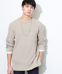 STUDIOUS | STUDIOUS オーバーサイズワイドリブクルーネックニット(ニット/セーター)