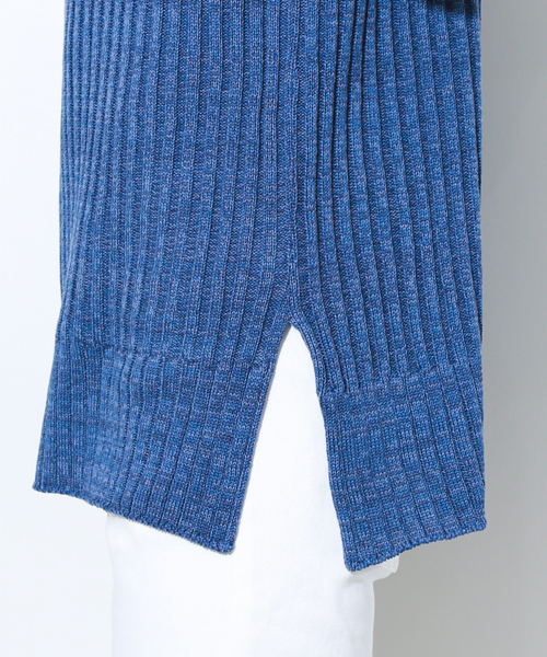 STUDIOUS（ステュディオス）の「オーバーサイズワイドリブクルーネックニット（ニット/セーター・メンズ・オフホワイト/ベージュ/ブルー・3/1/2）」の20枚目の写真