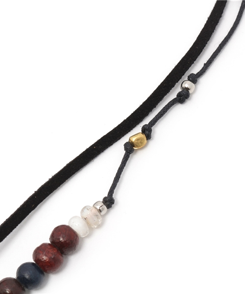 チャイハネ（チャイハネ）の「【チャイハネ】メタルコンチョ フリンジネックレス（ユニセックス）（ネックレス・メンズ・ブラック/ブラウン・FREE）」の4枚目の写真