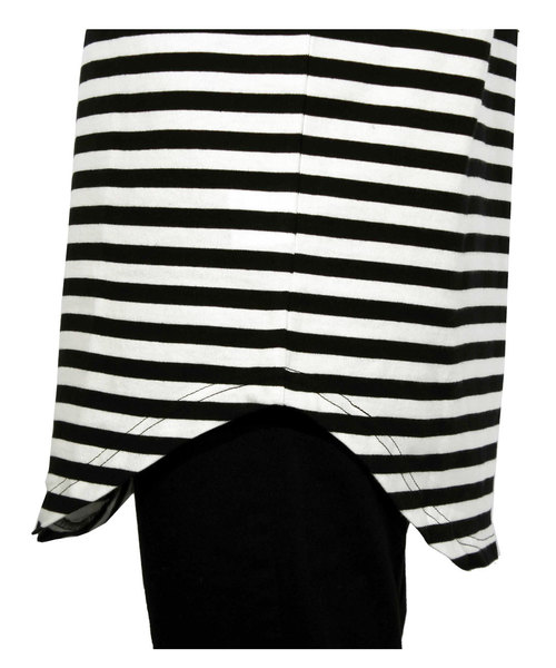 ８(eight)（エイト）の「ボーダー 半袖Tシャツ ロング丈  （Tシャツ/カットソー・メンズ・レッド/グレー/ホワイト・LARGE/X-LARGE/MEDIUM）」の8枚目の写真