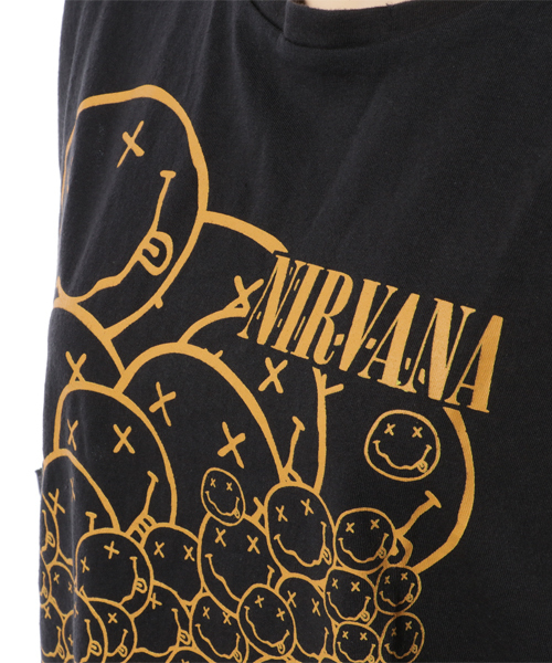 Denime(ドゥニーム)の「プリントタンクトップ-Nirvana/ニルヴァーナ- A(タンクトップ・レディース・ホワイト/ブラック・SMALL)」の10枚目の写真