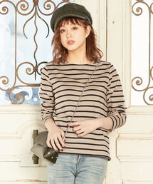 KOBE LETTUCE | ボーダー・無地ベーシック長袖カットソートップス(Tシャツ/カットソー)