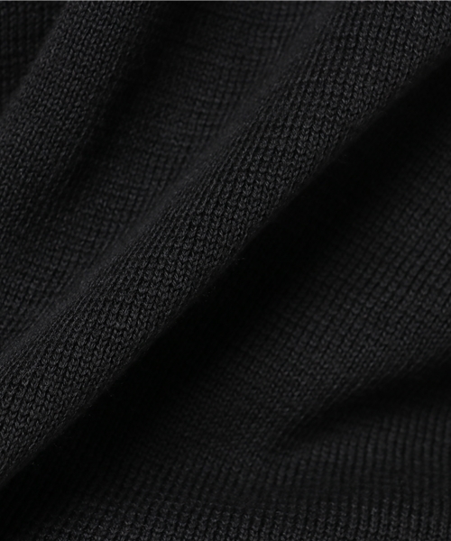 VENCEEXCHANGE（ヴァンスエクスチェンジ）の「ハーフミラノロングニットガウン           （カーディガン/ボレロ・メンズ・ブラック/グレー・MEDIUM）」の7枚目の写真