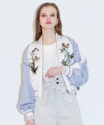 Ameri | 【AMERI】《STUDIOUS×AMERI別注》リリーベルスーベニアジャケット/LILLY BELL SOUVENIR JACKET(ブルゾン)