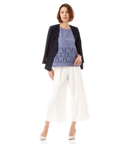 22 OCTOBRE（ヴァンドゥ－オクトーブル）の「ボリュームタックパンツ（その他パンツ・レディース・ブラック/グレー/ホワイト・38/36/40）」の4枚目の写真