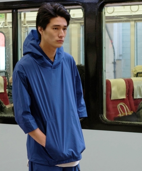 ブラック/ライトブルー ビックパーカー Hatsunex x SAWAMURAX “limited”コラボパーカー（BLACK） |