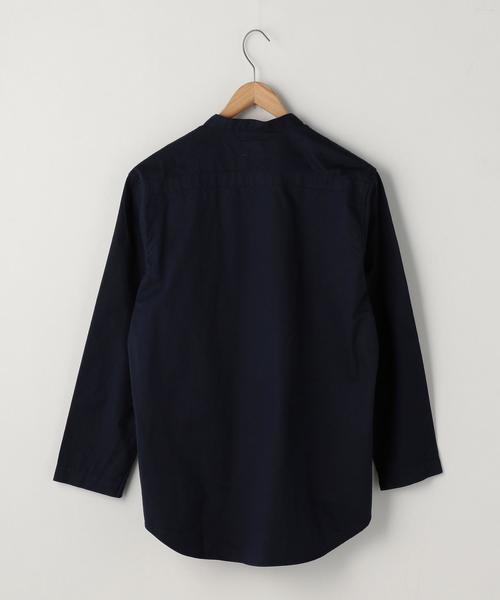 coen(コーエン)の「ダンプバンドカラー9分袖シャツ(シャツ/ブラウス・メンズ・ネイビー/ホワイト・X-LARGE/LARGE/MEDIUM/SMALL)」の3枚目の写真