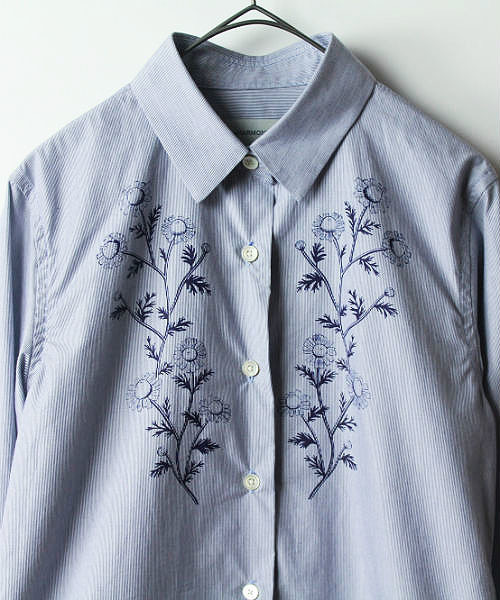 L&HARMONY（エルアンドハーモニー）の「[L&HARMONY / エルアンドハーモニー] Asami Hattori フラワープリントギャザーシャツ（シャツ/ブラウス・レディース・ネイビー・FREE）」の21枚目の写真