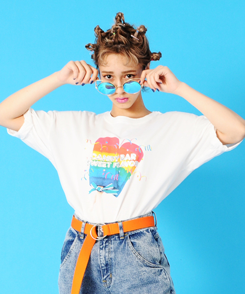 Candy Stripper(キャンディストリッパー)の「CANDY BAR TEE ONE-PIECE(Tシャツ/カットソー・レディース・ピンク/ミント/ブラック/オフホワイト・2)」の12枚目の写真