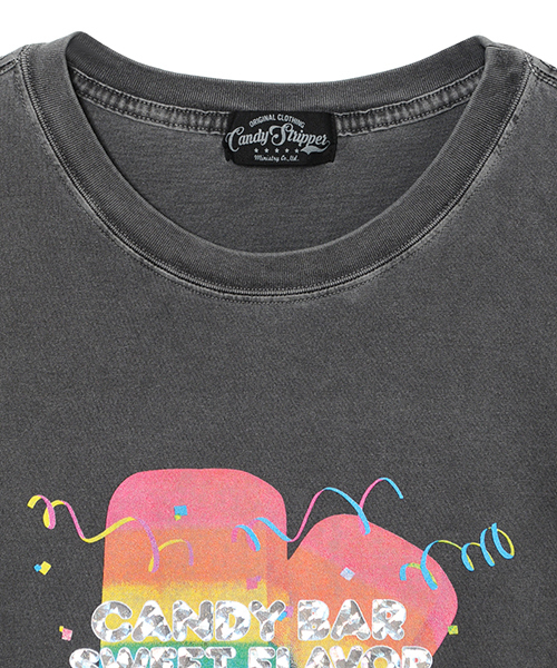 Candy Stripper(キャンディストリッパー)の「CANDY BAR TEE ONE-PIECE(Tシャツ/カットソー・レディース・ピンク/ミント/ブラック/オフホワイト・2)」の14枚目の写真