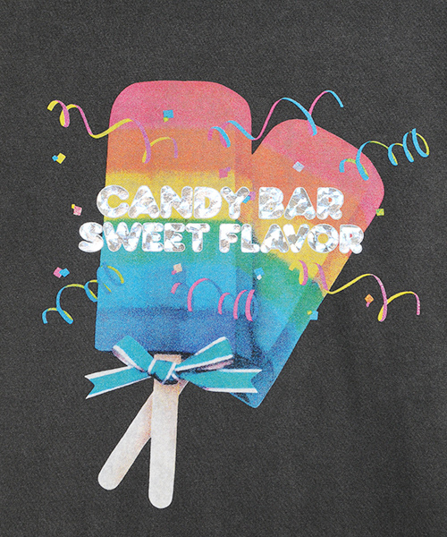 Candy Stripper(キャンディストリッパー)の「CANDY BAR TEE ONE-PIECE(Tシャツ/カットソー・レディース・ピンク/ミント/ブラック/オフホワイト・2)」の17枚目の写真
