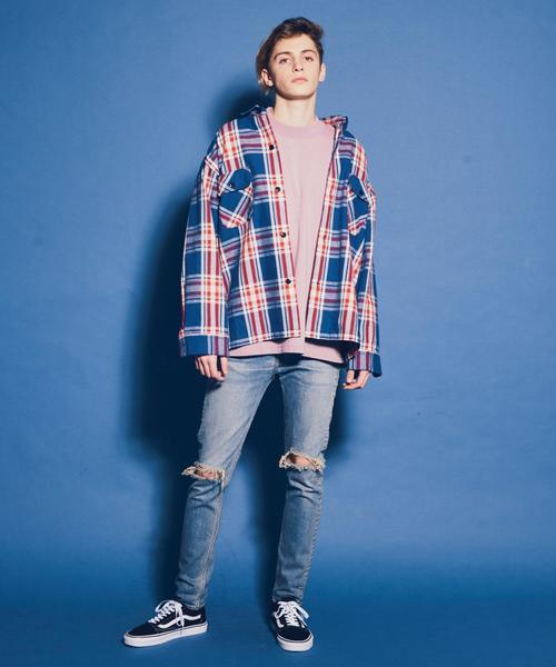 MONKEY TIME（モンキータイム）の「＜monkey time＞ DISTRESD S/SLV DENIM SKINNY PANTS/デニムパンツ ◆（デニムパンツ・メンズ・ターコイズブルー/コバルトブルー・SMALL/X-LARGE/LARGE/MEDIUM）」の6枚目の写真