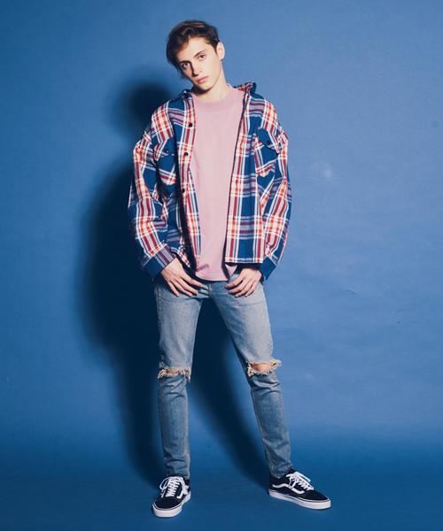 MONKEY TIME（モンキータイム）の「＜monkey time＞ DISTRESD S/SLV DENIM SKINNY PANTS/デニムパンツ ◆（デニムパンツ・メンズ・ターコイズブルー/コバルトブルー・SMALL/X-LARGE/LARGE/MEDIUM）」の7枚目の写真