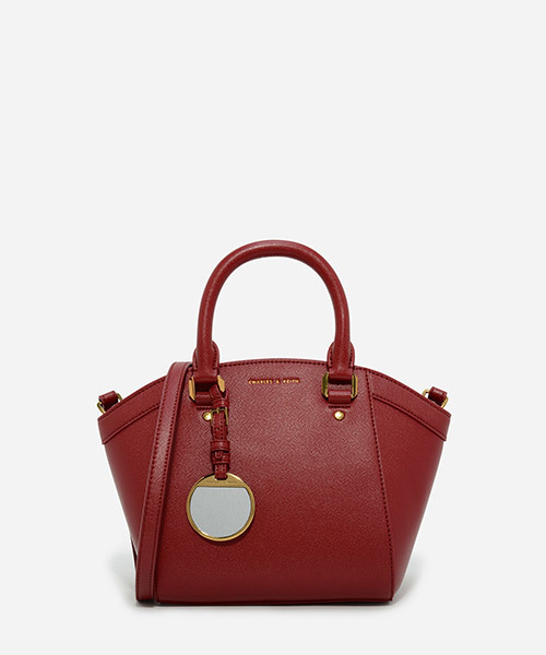 CHARLES & KEITH（チャールズ & キース）の「カーブシティハンドバッグ / CURVED CITY HANDBAG（ハンドバッグ・レディース・ブラック/グリーン/レッド・M）」の3枚目の写真