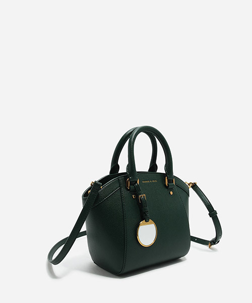 CHARLES & KEITH（チャールズ & キース）の「カーブシティハンドバッグ / CURVED CITY HANDBAG（ハンドバッグ・レディース・ブラック/グリーン/レッド・M）」の10枚目の写真