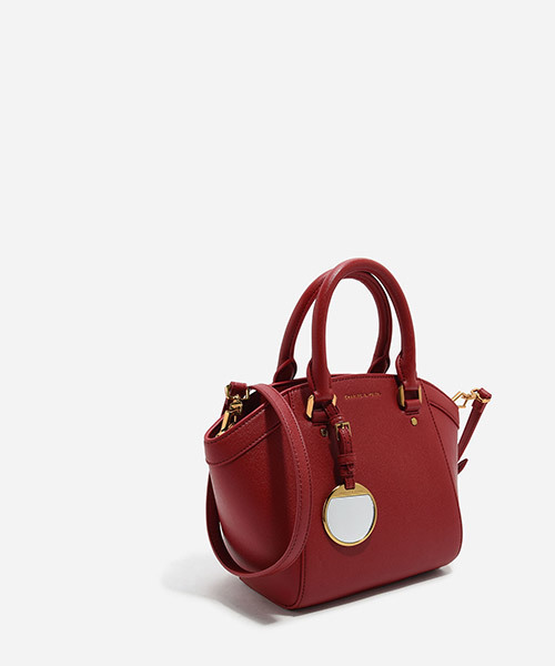 CHARLES & KEITH（チャールズ & キース）の「カーブシティハンドバッグ / CURVED CITY HANDBAG（ハンドバッグ・レディース・ブラック/グリーン/レッド・M）」の15枚目の写真
