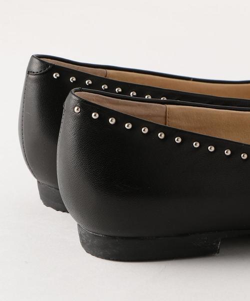 BEAUTY&YOUTH UNITED ARROWS(ビューティーアンドユースユナイテッドアローズ)の「BY∴ Vカットスタッズレザーフラットパンプス ◆(パンプス・レディース・レッド/ブラック・37h/35h/37/36h/36)」の8枚目の写真