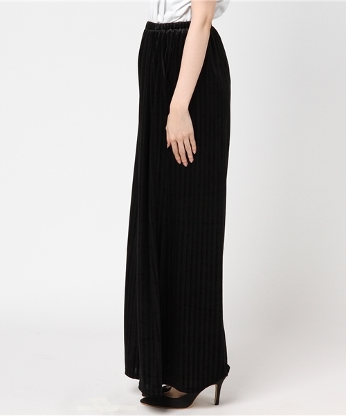 SHIPS BLUESTORE（シップスブルーストア）の「SHIPS BLUESTORE: ストライプベロアパンツ（その他パンツ・レディース・ブラック/バイオレット/レンガ・ONE SIZE）」の10枚目の写真