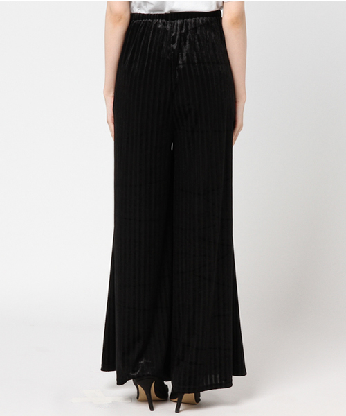 SHIPS BLUESTORE（シップスブルーストア）の「SHIPS BLUESTORE: ストライプベロアパンツ（その他パンツ・レディース・ブラック/バイオレット/レンガ・ONE SIZE）」の7枚目の写真