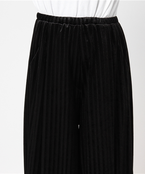 SHIPS BLUESTORE（シップスブルーストア）の「SHIPS BLUESTORE: ストライプベロアパンツ（その他パンツ・レディース・ブラック/バイオレット/レンガ・ONE SIZE）」の11枚目の写真