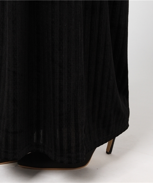 SHIPS BLUESTORE（シップスブルーストア）の「SHIPS BLUESTORE: ストライプベロアパンツ（その他パンツ・レディース・ブラック/バイオレット/レンガ・ONE SIZE）」の6枚目の写真