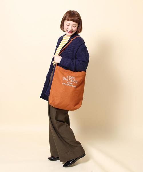 coen(コーエン)の「DAILY 2WAYウォームトートバッグ(ショルダーバッグ・レディース・グレー/マスタード/ナチュラル・FREE)」の14枚目の写真