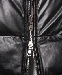 【未使用】LOVELESS ラブレス カモフラ レザー装飾 ダウンベスト 黒 3 LOVELESS（ラブレス）の「【LOVELESS】MENS エクセラレザーダウン