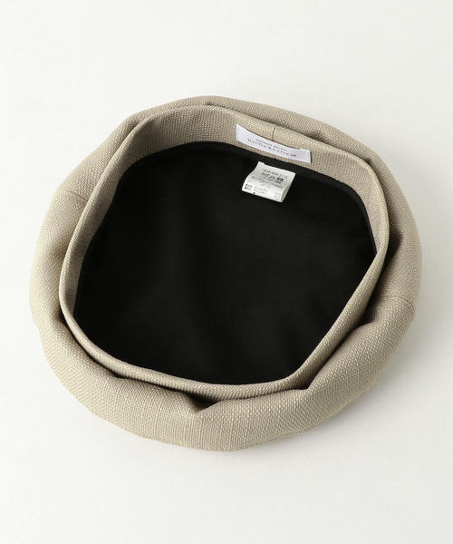 BEAUTY&YOUTH UNITED ARROWS(ビューティーアンドユースユナイテッドアローズ)の「BY フラットベレー帽 о(ハンチング/ベレー帽・レディース・ベージュ/ブラック・FREE)」の6枚目の写真