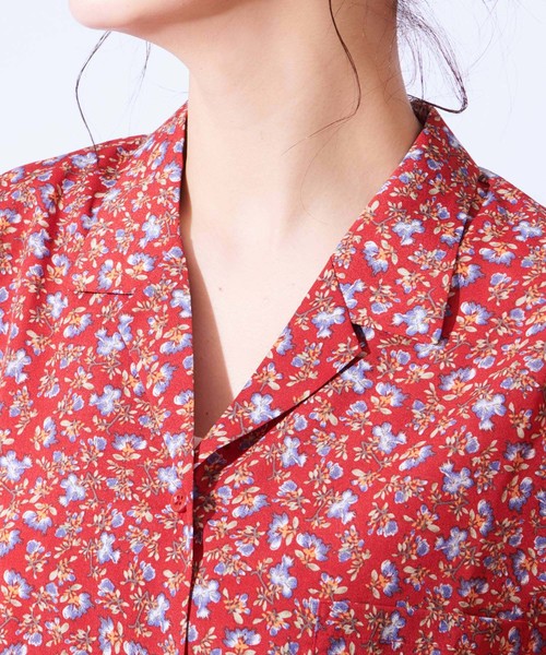 CIAOPANIC（チャオパニック）の「オープンカラー半袖シャツ（シャツ/ブラウス・レディース・ホワイト/レッド/ネイビー・FREE）」の10枚目の写真