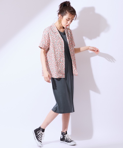 CIAOPANIC（チャオパニック）の「オープンカラー半袖シャツ（シャツ/ブラウス・レディース・ホワイト/レッド/ネイビー・FREE）」の14枚目の写真