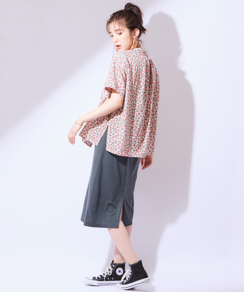 CIAOPANIC（チャオパニック）の「オープンカラー半袖シャツ（シャツ/ブラウス・レディース・ホワイト/レッド/ネイビー・FREE）」の16枚目の写真