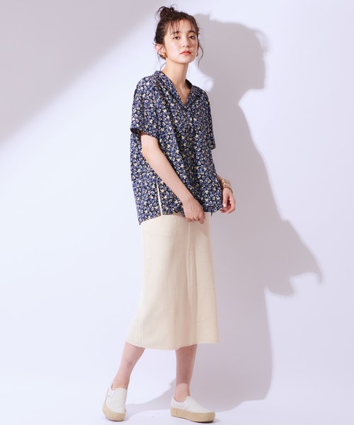 CIAOPANIC（チャオパニック）の「オープンカラー半袖シャツ（シャツ/ブラウス・レディース・ホワイト/レッド/ネイビー・FREE）」の17枚目の写真