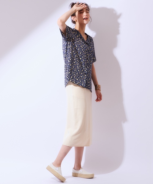 CIAOPANIC（チャオパニック）の「オープンカラー半袖シャツ（シャツ/ブラウス・レディース・ホワイト/レッド/ネイビー・FREE）」の19枚目の写真