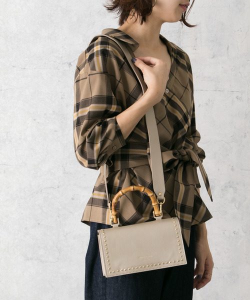 Urban Research Rosso Women アーバンリサーチ ロッソ の Oggi掲載 Christian Villa バンブーハンドルショルダーバッグ ショルダーバッグ Wear