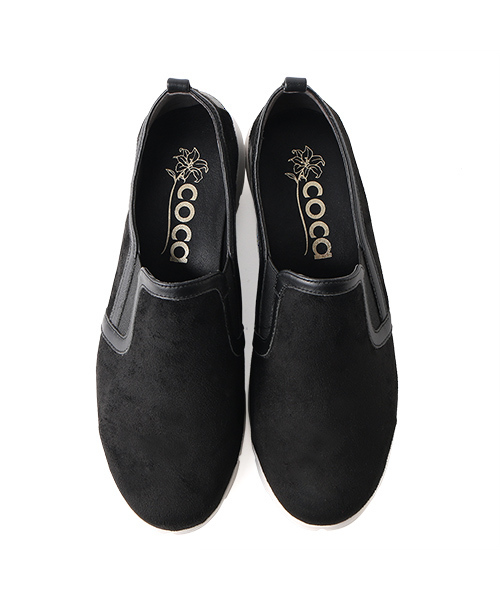 coca（ANDEX shoes product）（コカ）の「coca/コカ フワモコ サイドゴアスリッポン 3cmソール 418026（スニーカー・レディース・ブラック/ベージュ/ブラウン・22.5cm/23.5cm/23.0cm/24.0cm/24.5cm）」の10枚目の写真