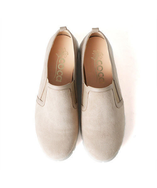 coca（ANDEX shoes product）（コカ）の「coca/コカ フワモコ サイドゴアスリッポン 3cmソール 418026（スニーカー・レディース・ブラック/ベージュ/ブラウン・22.5cm/23.5cm/23.0cm/24.0cm/24.5cm）」の9枚目の写真