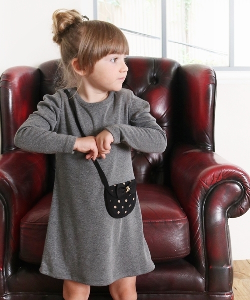 Rora(ローラ)の「シャネリア ワンピース(2color)(ワンピース・キッズ・チャコールグレー/レッド・110cm/100cm/120cm/130cm/140cm/90㎝/150cm)」の6枚目の写真