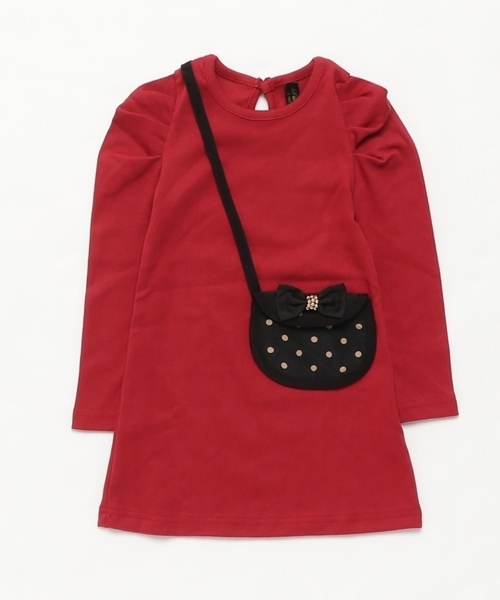 Rora(ローラ)の「シャネリア ワンピース(2color)(ワンピース・キッズ・チャコールグレー/レッド・110cm/100cm/120cm/130cm/140cm/90㎝/150cm)」の20枚目の写真