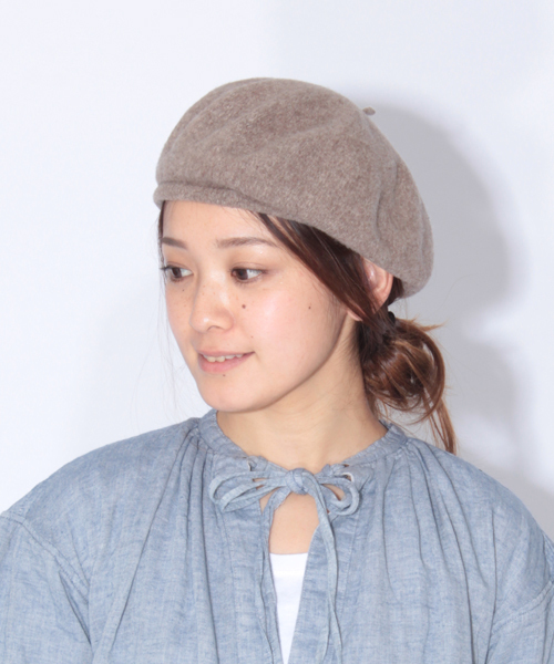 BEAMS BOY（ビームスボーイ）の「□BEAMS BOY / WOOLベレー 13FW（ハンチング/ベレー帽・レディース・チャコールグレー/ベージュ/ワイン/イエロー/ブルー・ONE SIZE）」の3枚目の写真