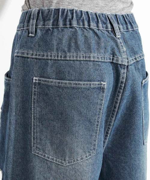 ８(eight)（エイト）の「ダメージ デニム ジーンズ サルエル（デニムパンツ・メンズ・インディゴブルー/ブルー・FREE）」の12枚目の写真