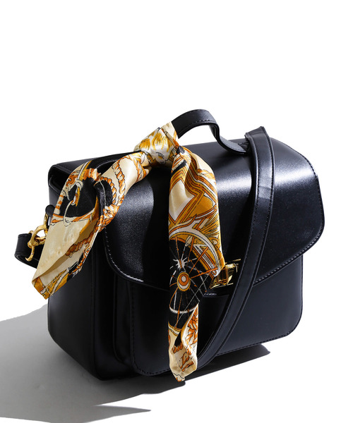 WEGO（ウィゴー）の「WEGO/【2点セット】スカーフ付きショルダーバッグ（ショルダーバッグ・レディース・ブラック/ブラウン・FREE）」の9枚目の写真