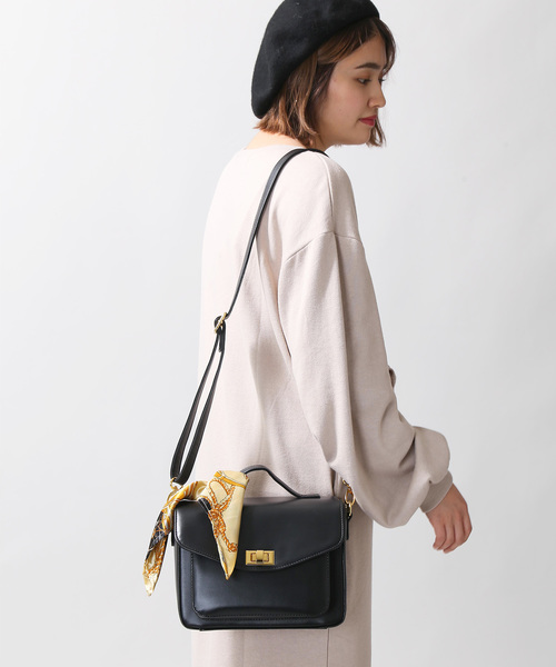 WEGO（ウィゴー）の「WEGO/【2点セット】スカーフ付きショルダーバッグ（ショルダーバッグ・レディース・ブラック/ブラウン・FREE）」の17枚目の写真