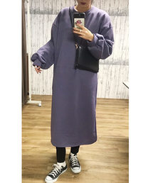 reca | スタッフオススメ◆ビックシルエット裏起毛スリットワンピース(ワンピース)