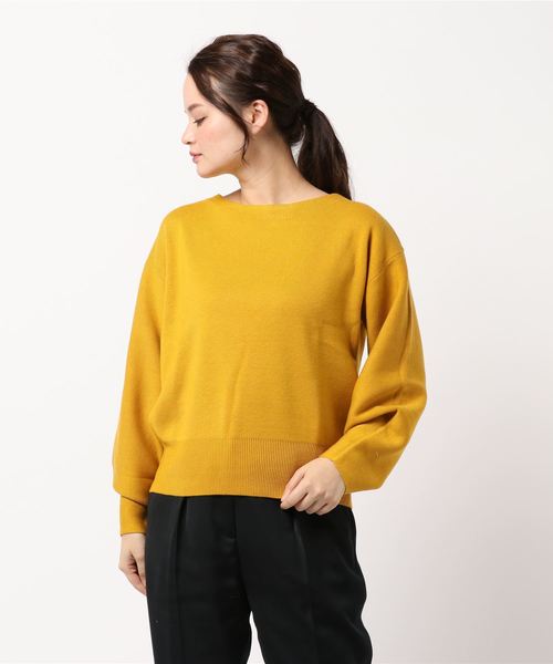 YECCA VECCA（イェッカヴェッカ）の「・ボリューム袖ニットプルオーバー（ニット/セーター・レディース・ライトブルー/ブラック/オフホワイト/イエロー/ラベンダー・FREE）」の10枚目の写真