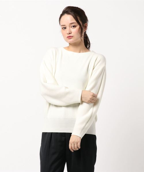 YECCA VECCA（イェッカヴェッカ）の「・ボリューム袖ニットプルオーバー（ニット/セーター・レディース・ライトブルー/ブラック/オフホワイト/イエロー/ラベンダー・FREE）」の8枚目の写真