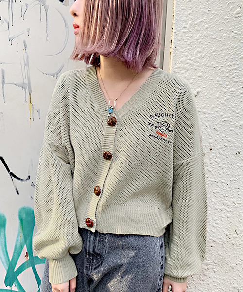 apres jour（アプレジュール）の「てがき風刺繍カーディガン【ZOZOTOWN限定アイテム】（カーディガン/ボレロ・レディース・グリーン系その他/クリーム/ベージュ・フリー）」の11枚目の写真